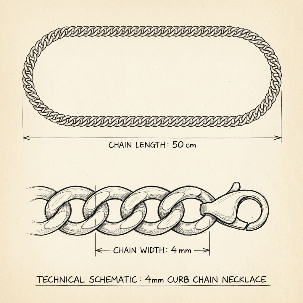 Disegno tecnico · The Classic Gold Chain
