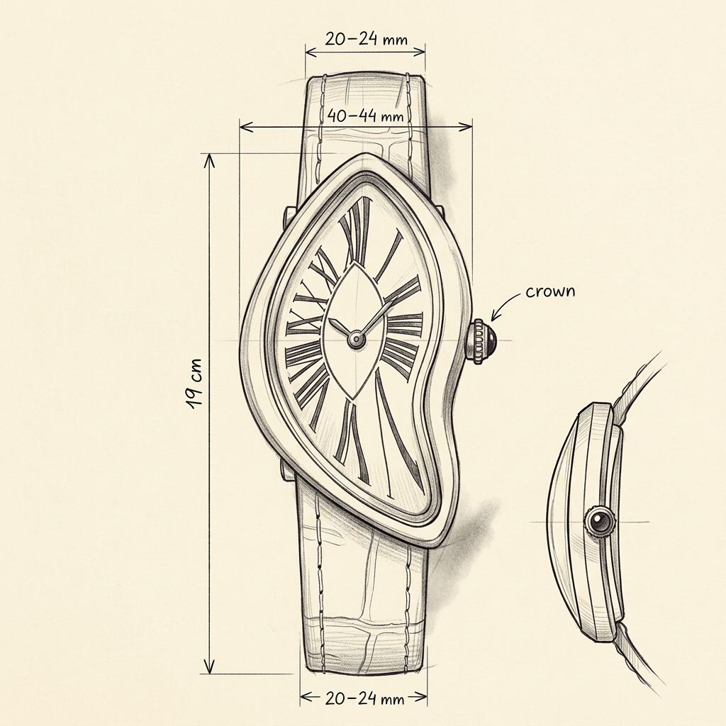 Disegno tecnico · The Mirage Grey Watch
