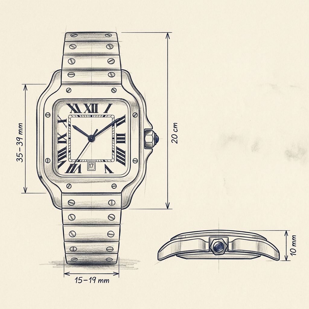 Disegno tecnico · The Prestige Silver Watch