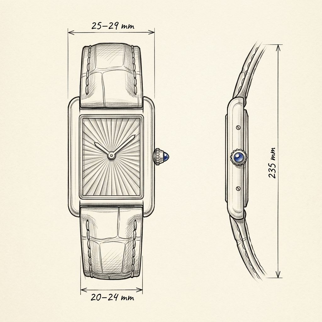 Dibujo técnico · The Riviera Bordeaux/Gold/Green Watch