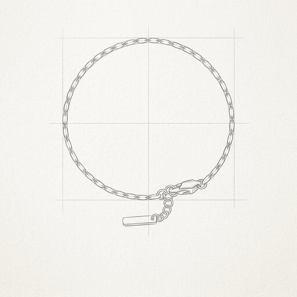Dibujo técnico · The Royal Wire Silver Bracelet