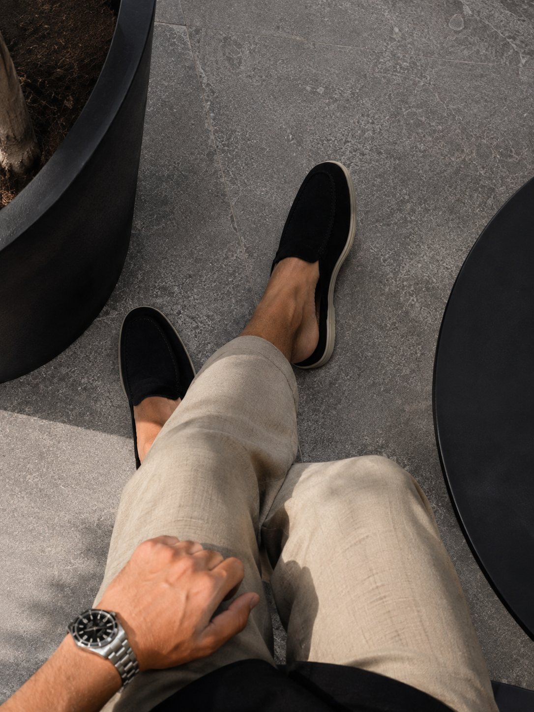 The Portofino Black Yacht Mule