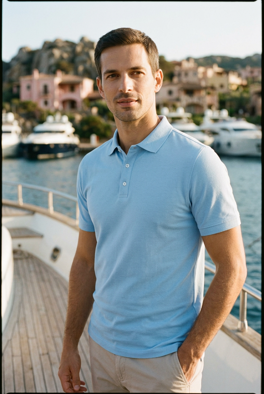 The Porto Cervo Baby Blue Polo