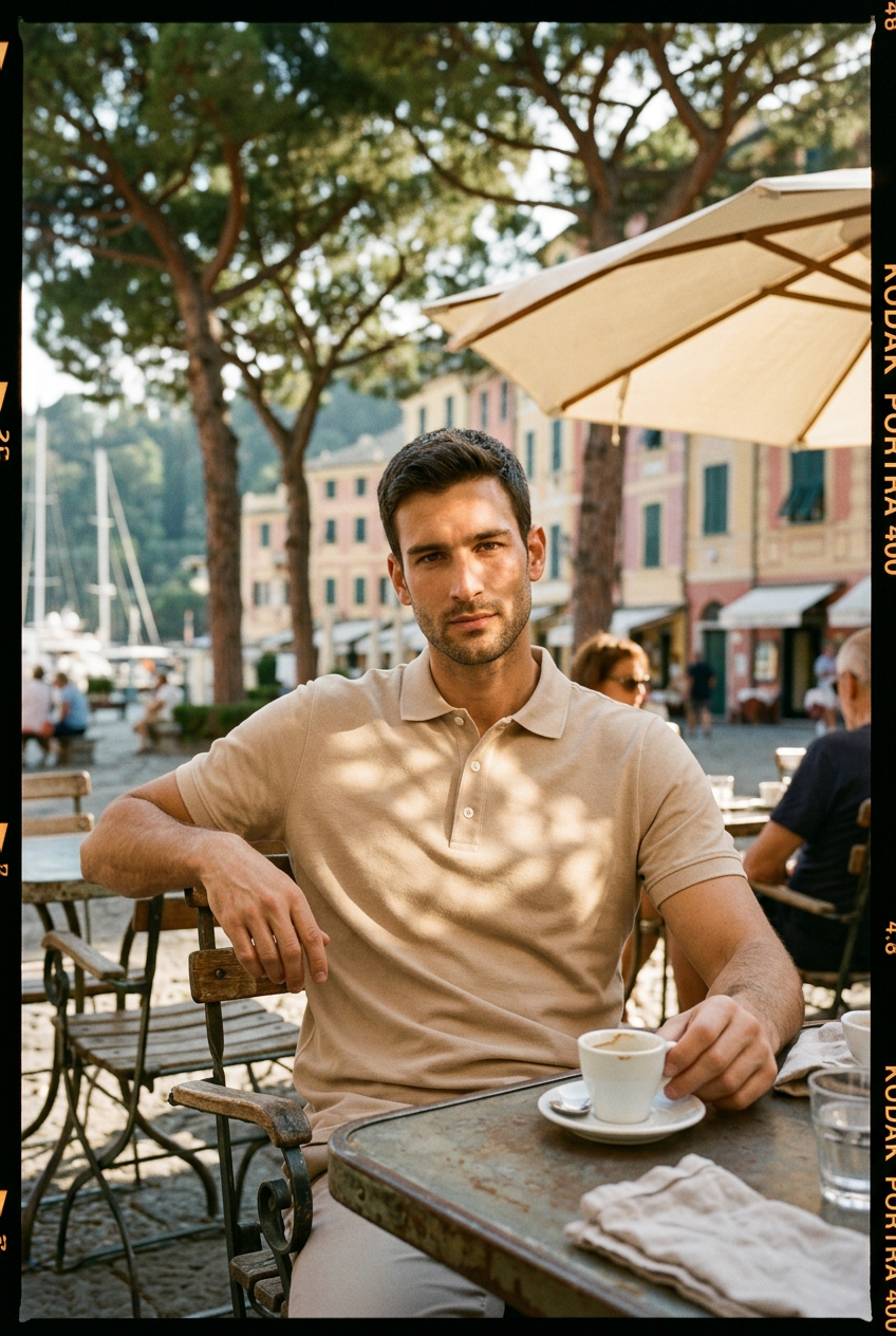 The Porto Cervo Beige Polo