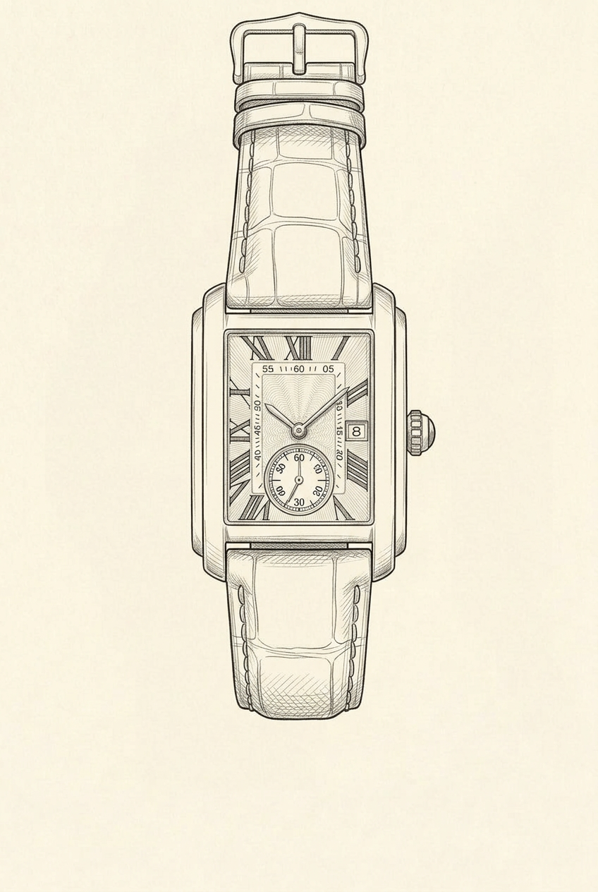 Disegno tecnico · The Amalfi Blue/Silver Watch