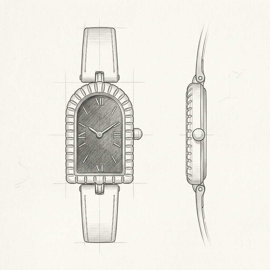 Disegno tecnico · The Amalfi Full Gold Watch