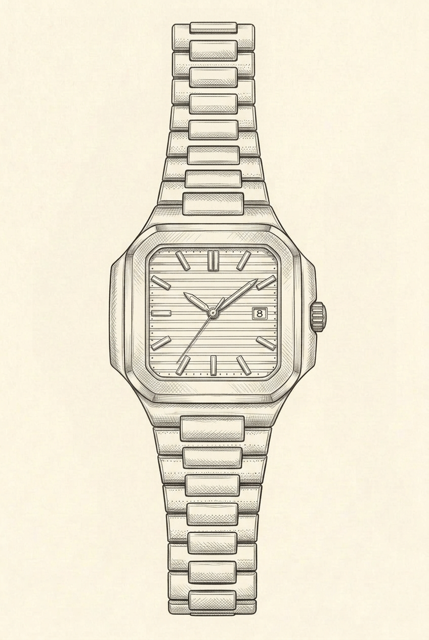Disegno tecnico · The Capri Silver/Grey Watch