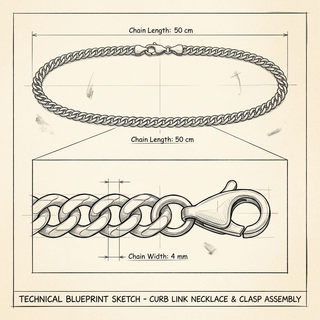Disegno tecnico · The Classic Silver Chain