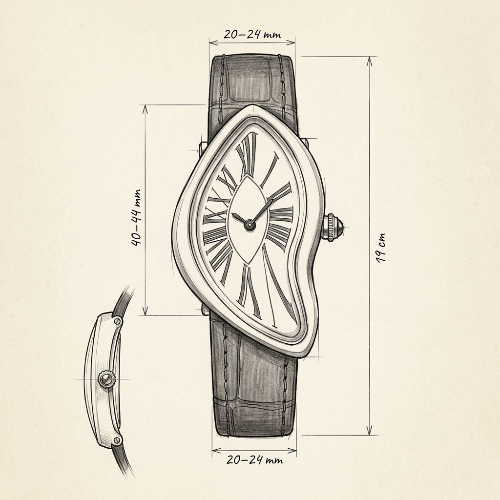 Disegno tecnico · The Mirage Blue Watch