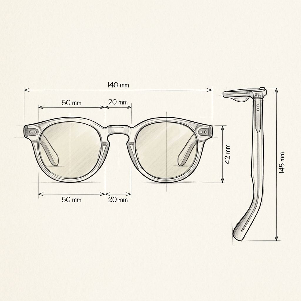 Disegno tecnico · The Positano Yellow Tint Sunglasses