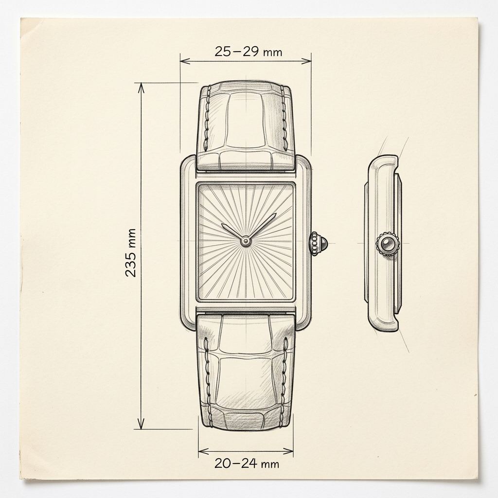 Disegno tecnico · The Riviera Black/Gold Watch