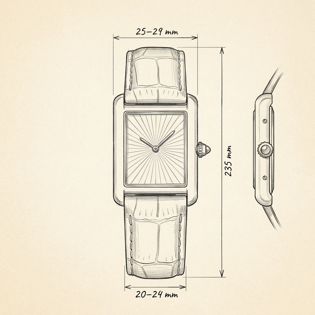 Disegno tecnico · The Riviera Blue/Gold Watch