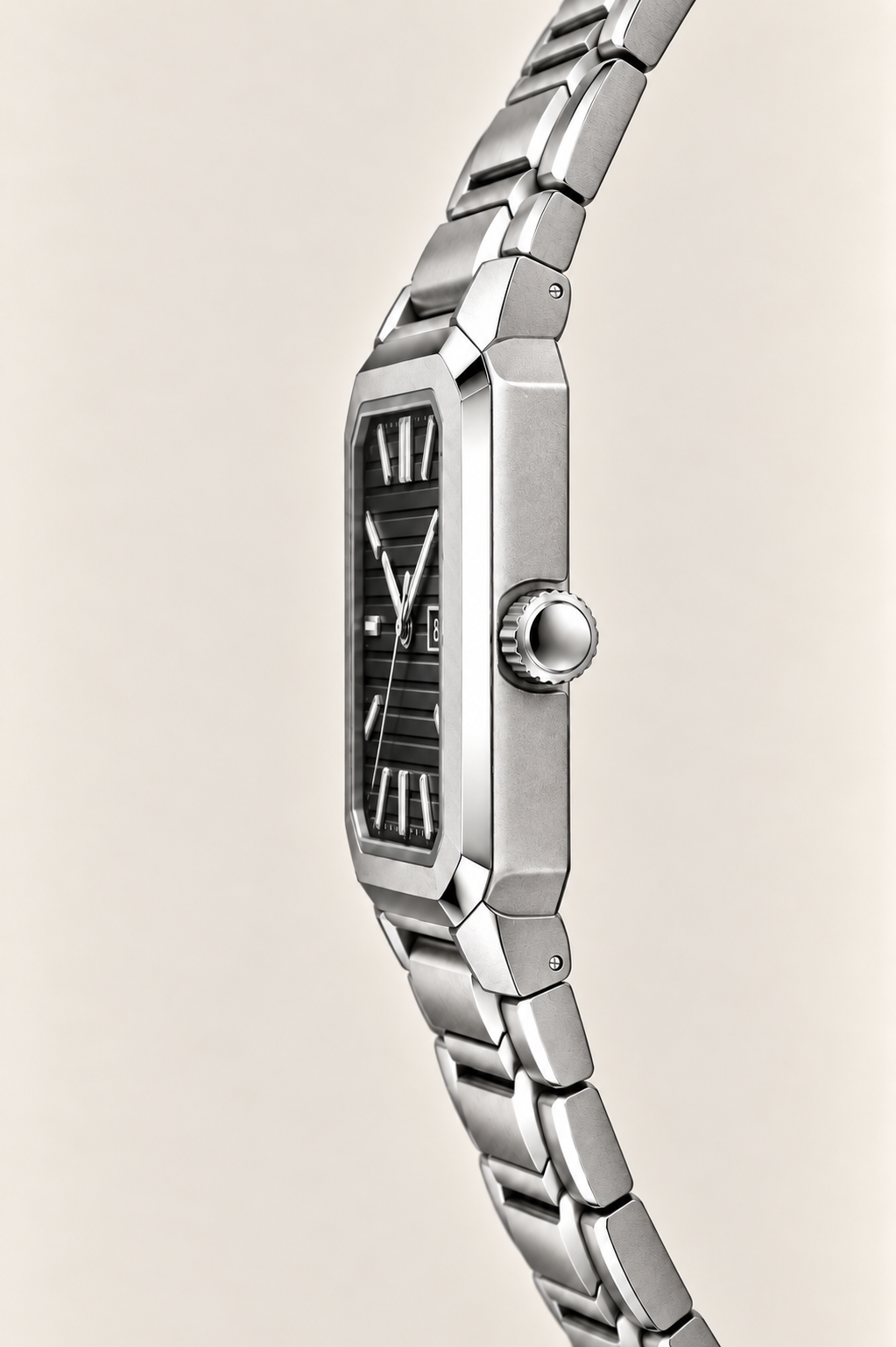 Die Capri Uhr Silber/Schwarz