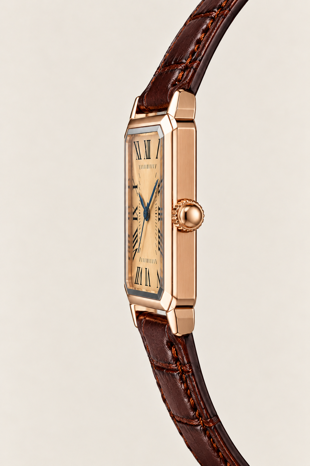 Die Positano Uhr in Braun/Roségold