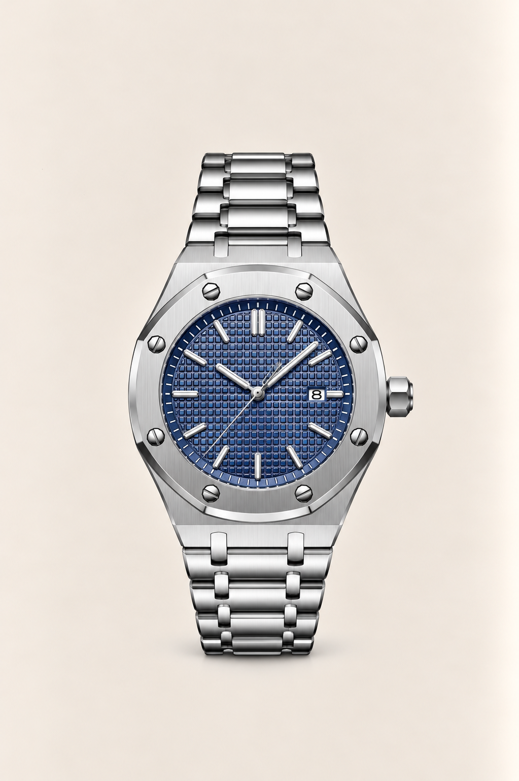 The Monaco Silver/Navy Watch