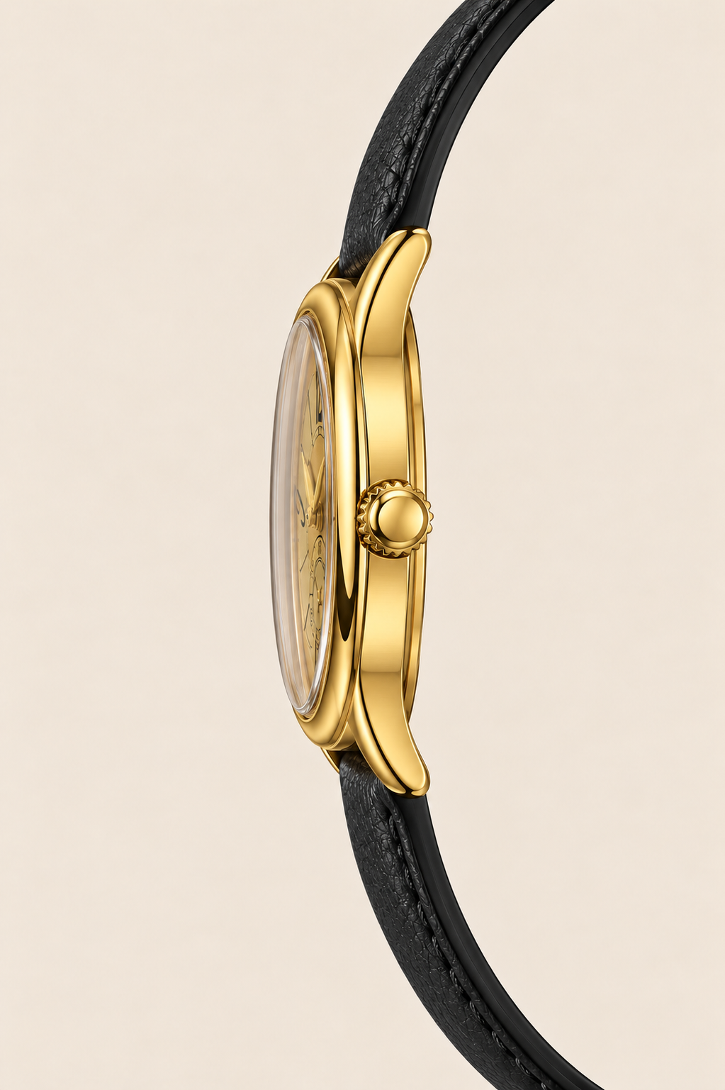 Die Heritage-Uhr in Schwarz/Gold