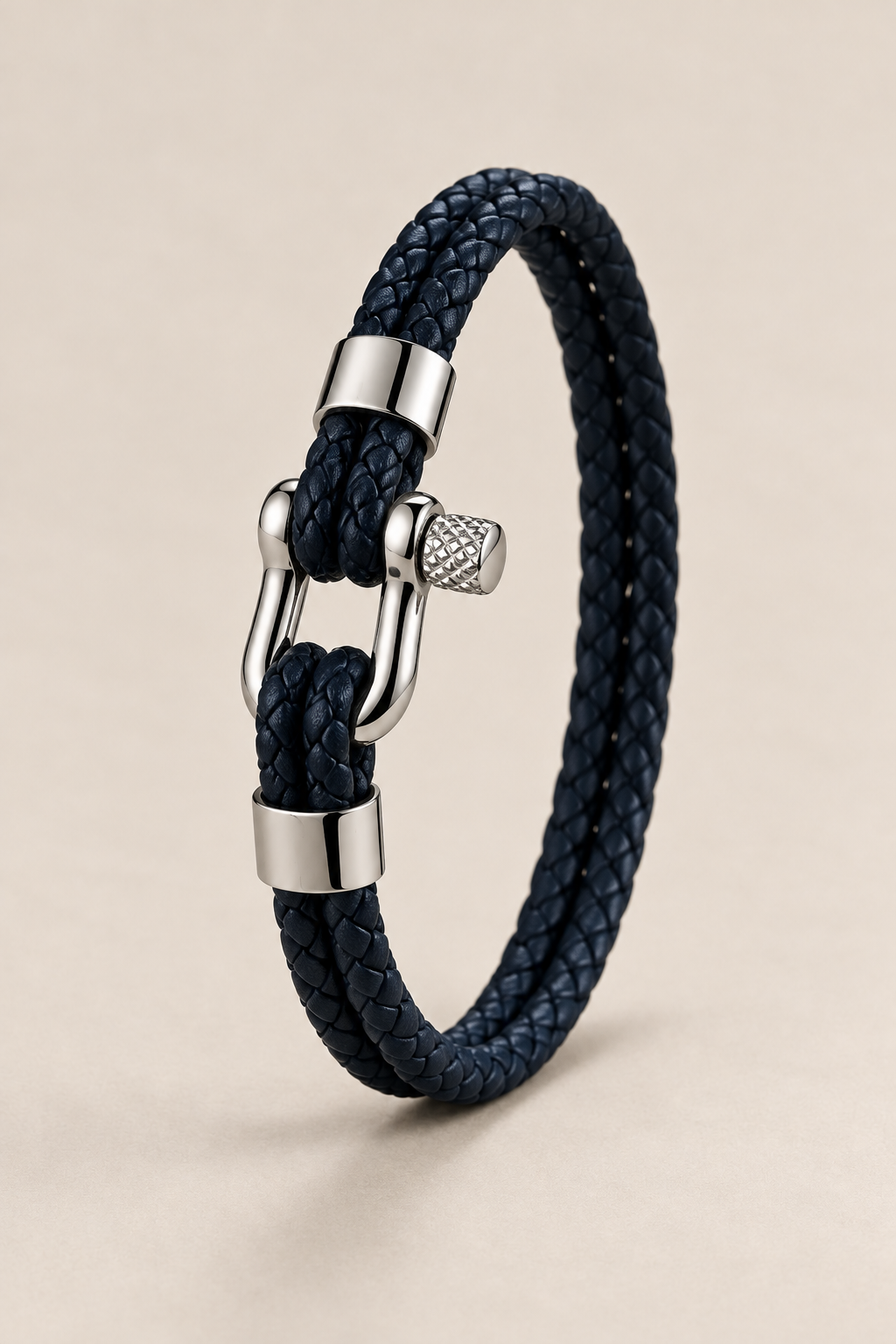 The Anchor Navy/Silver Bracelet