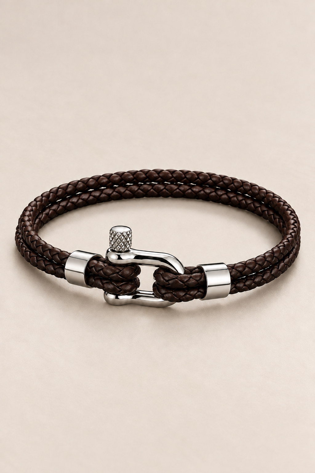 The Anchor Coffee/Silver Bracelet