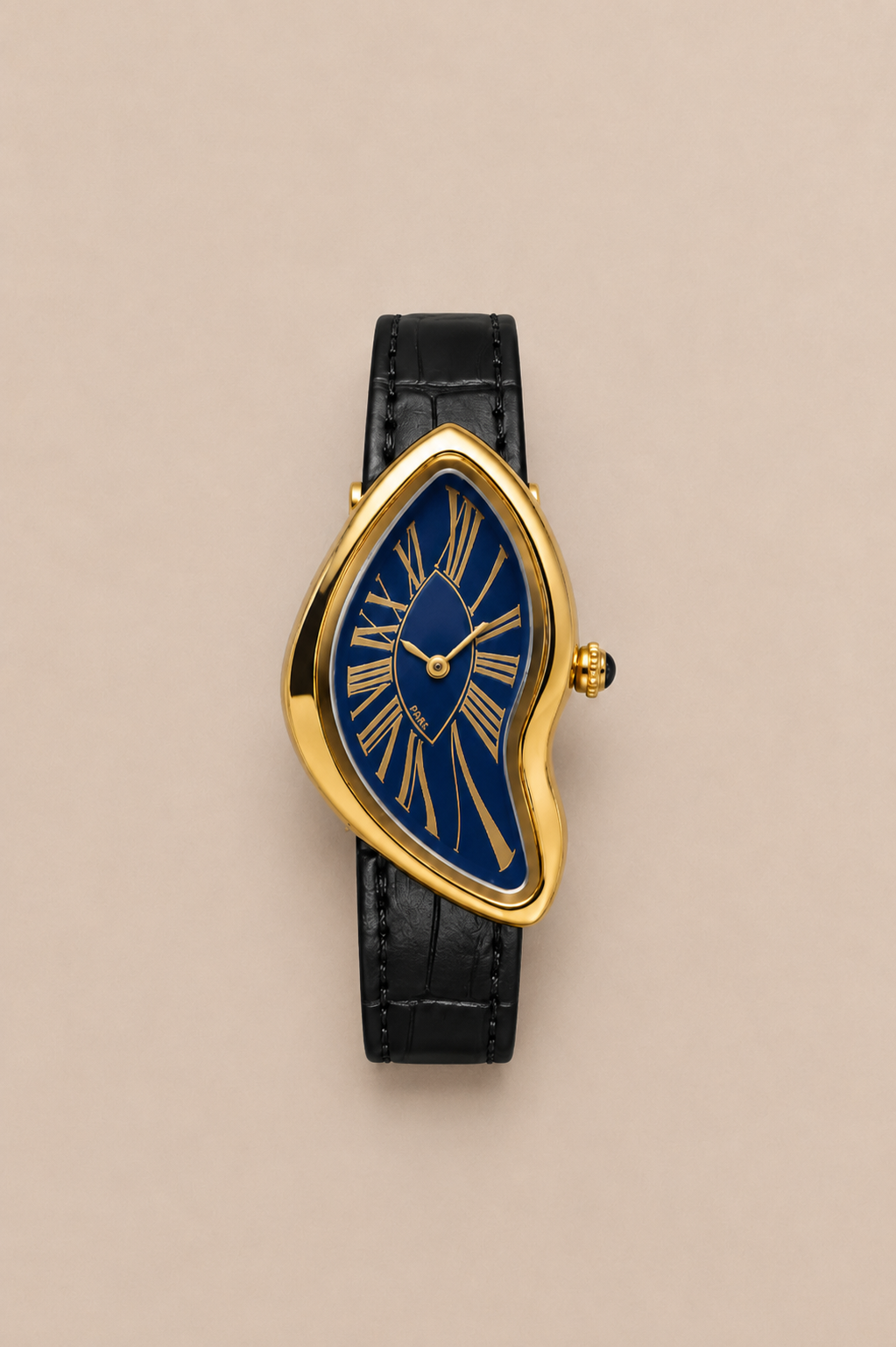 Die Mirage-Uhr in Schwarz/Blau/Gold