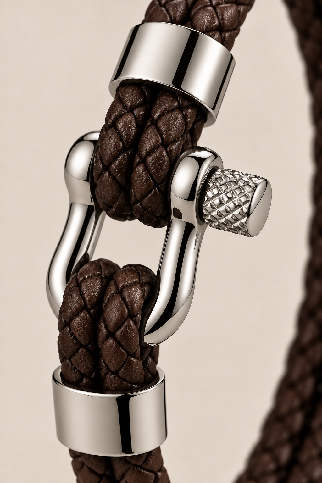 The Anchor Coffee/Silver Bracelet