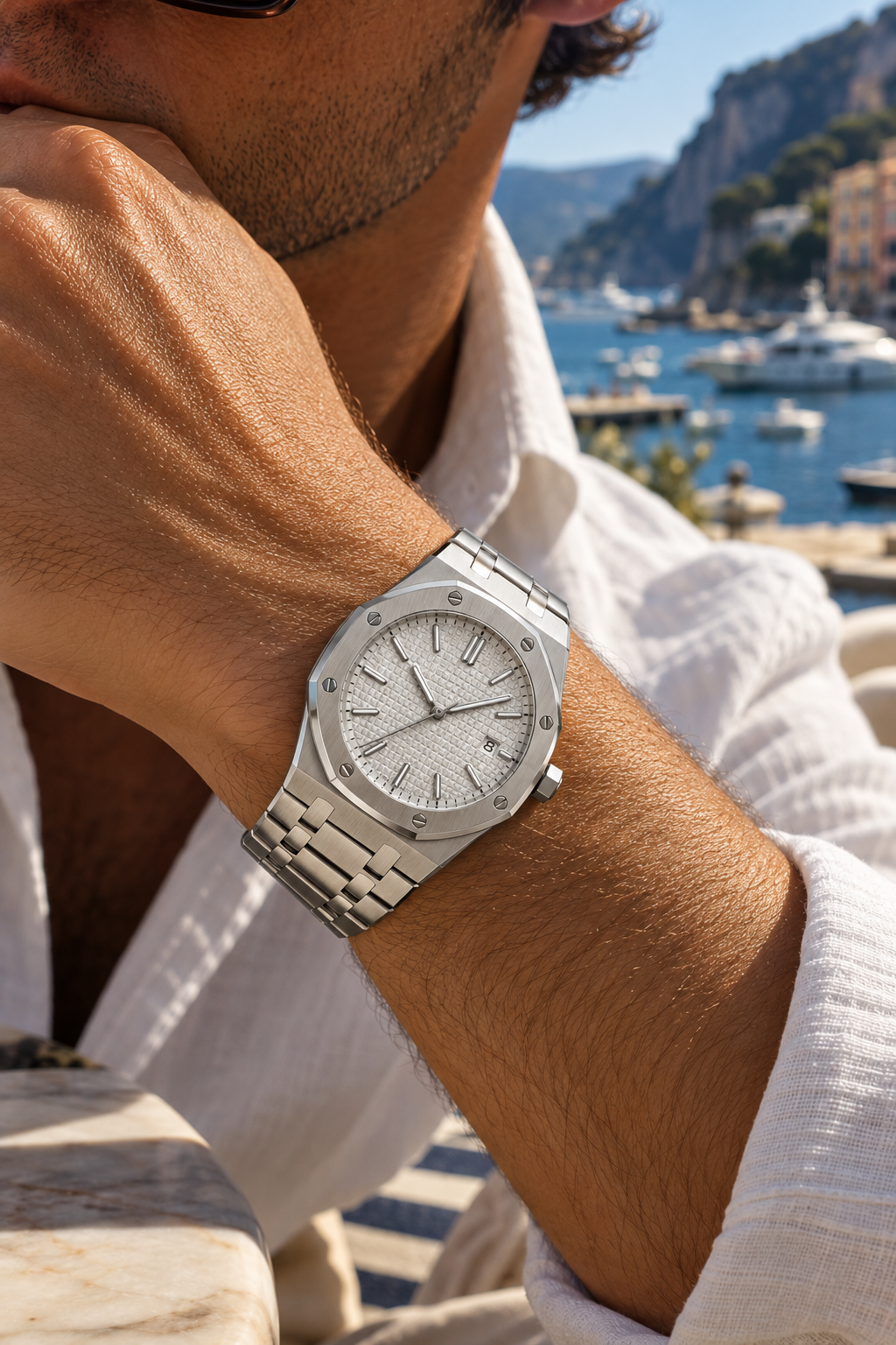The Monaco Silver/Ice Watch