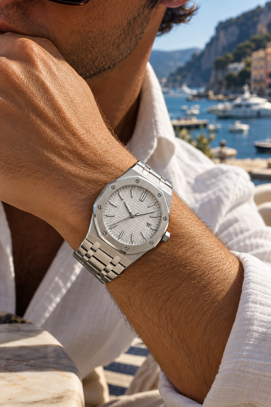 The Monaco Silver/Ice Watch