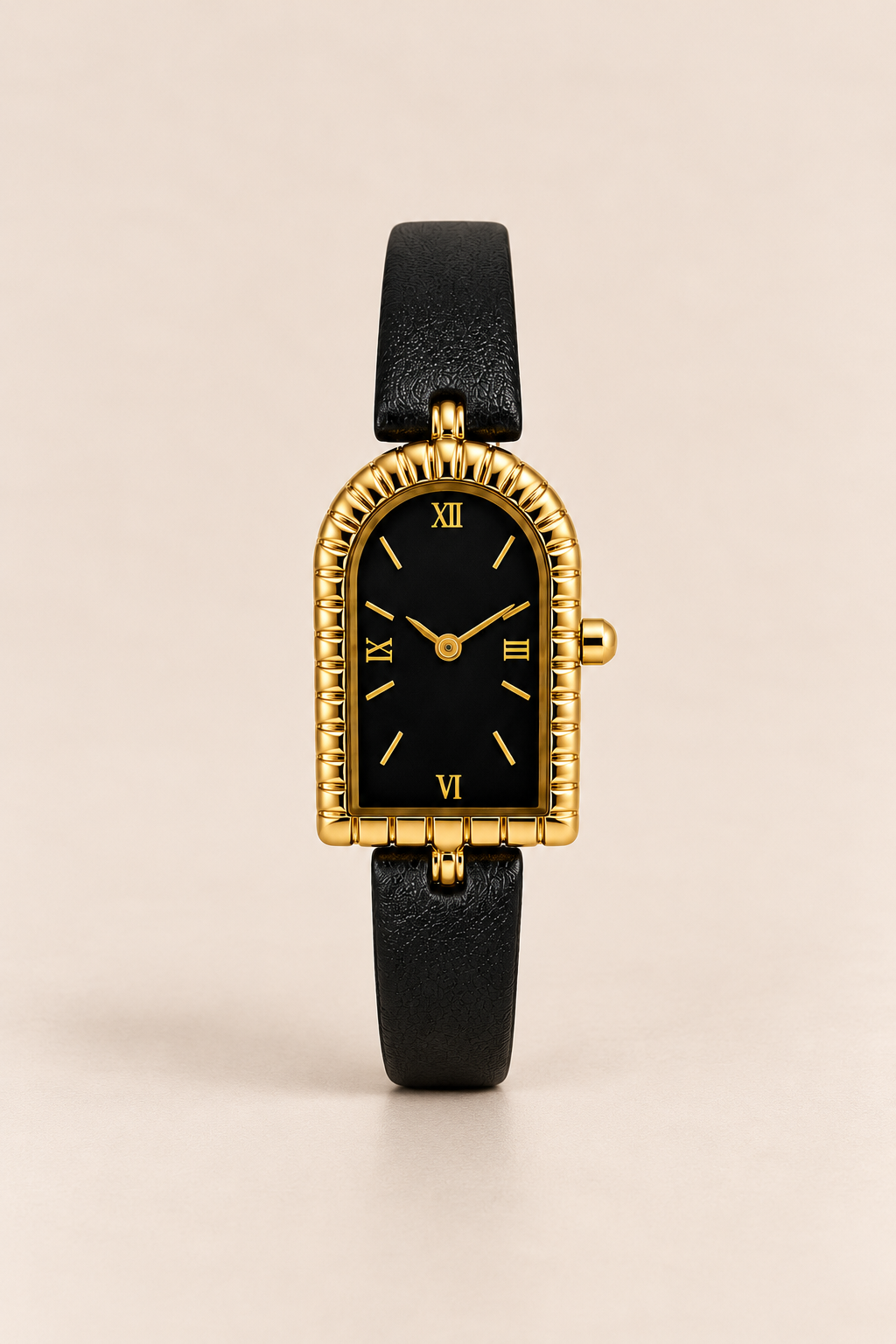 The Amalfi Black/Gold Watch