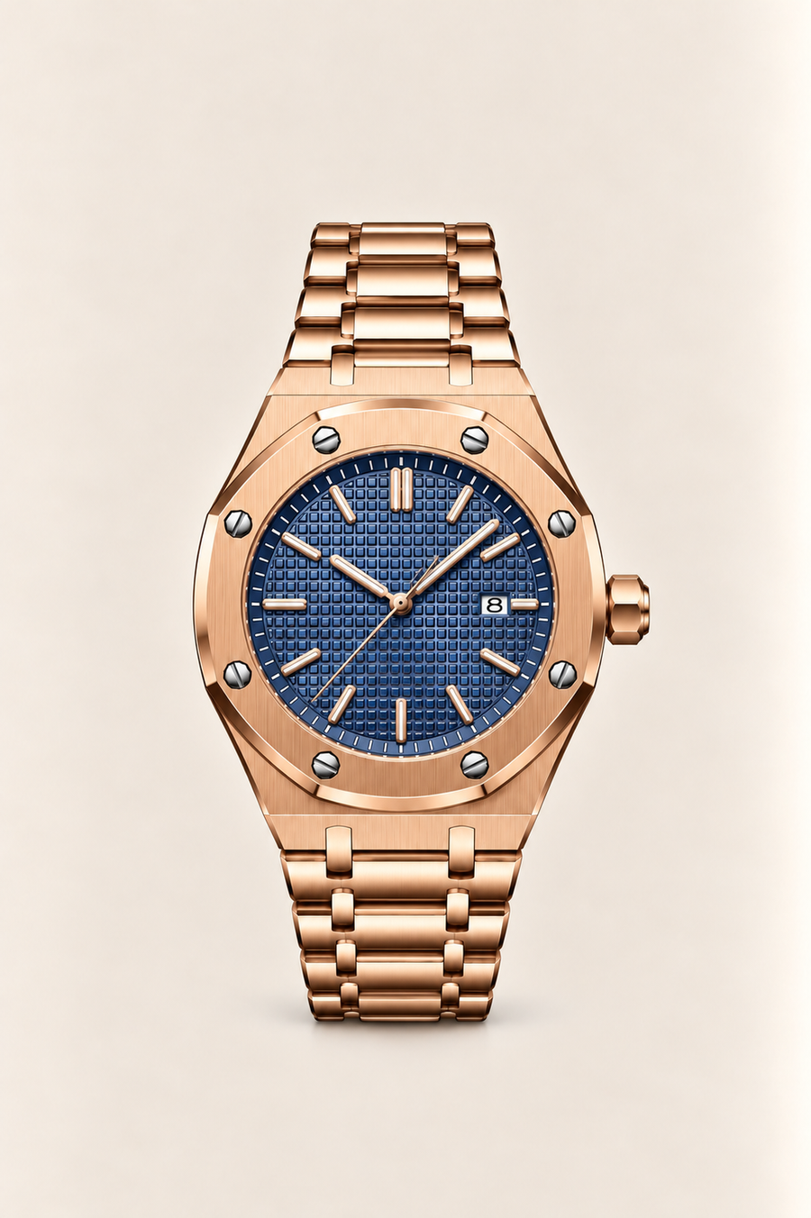 The Riviera Light Blue Rose Gold Bracelet