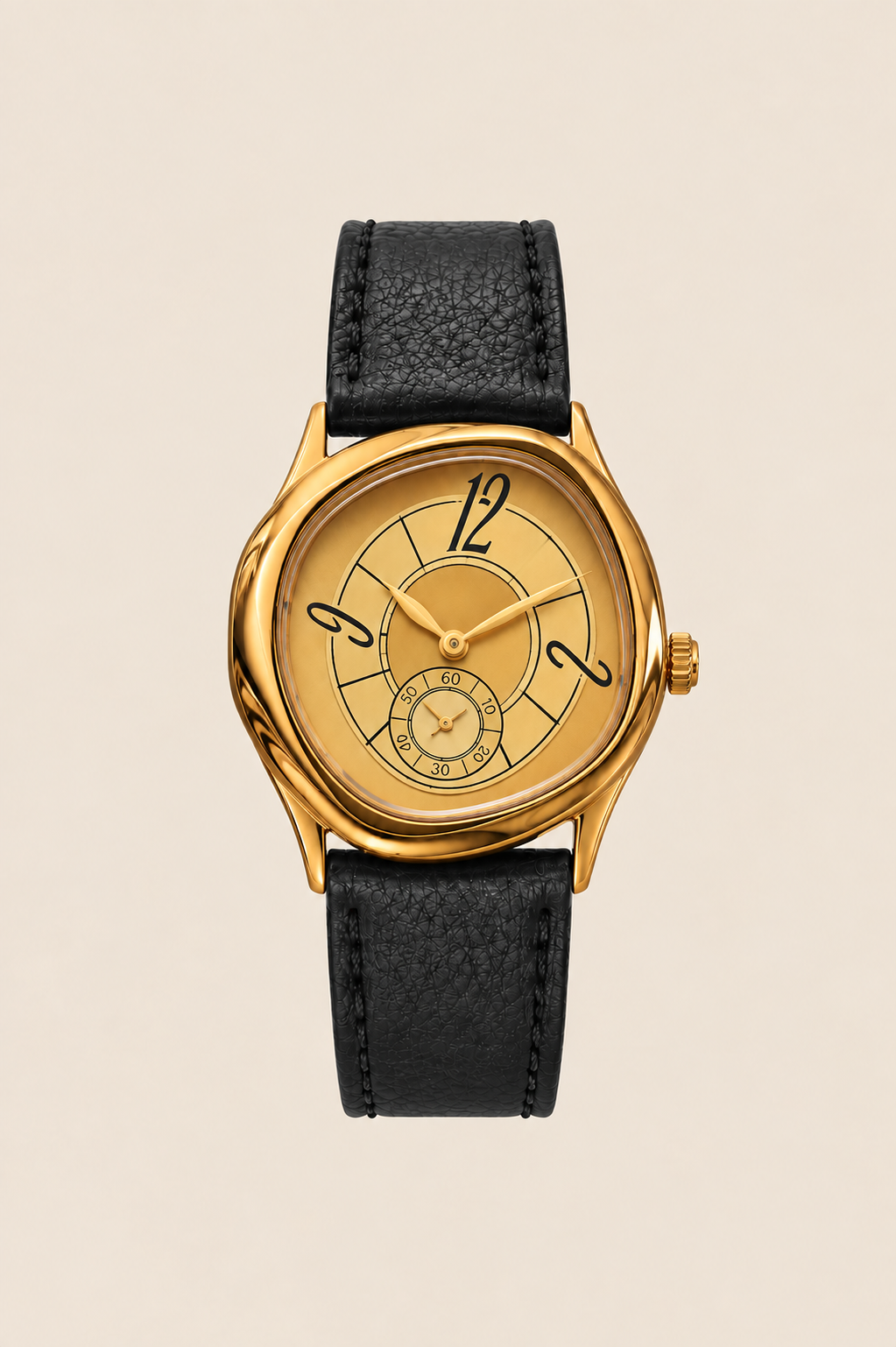 Die Heritage-Uhr in Schwarz/Gold