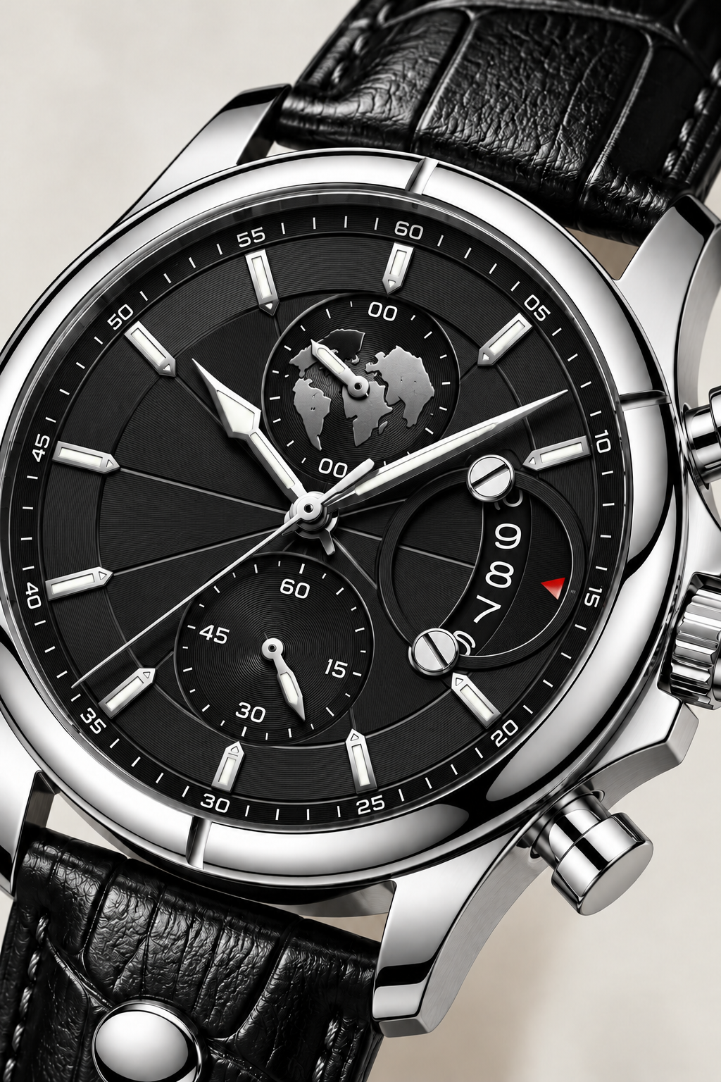 The Portofino Explorer Black/Silver Watch