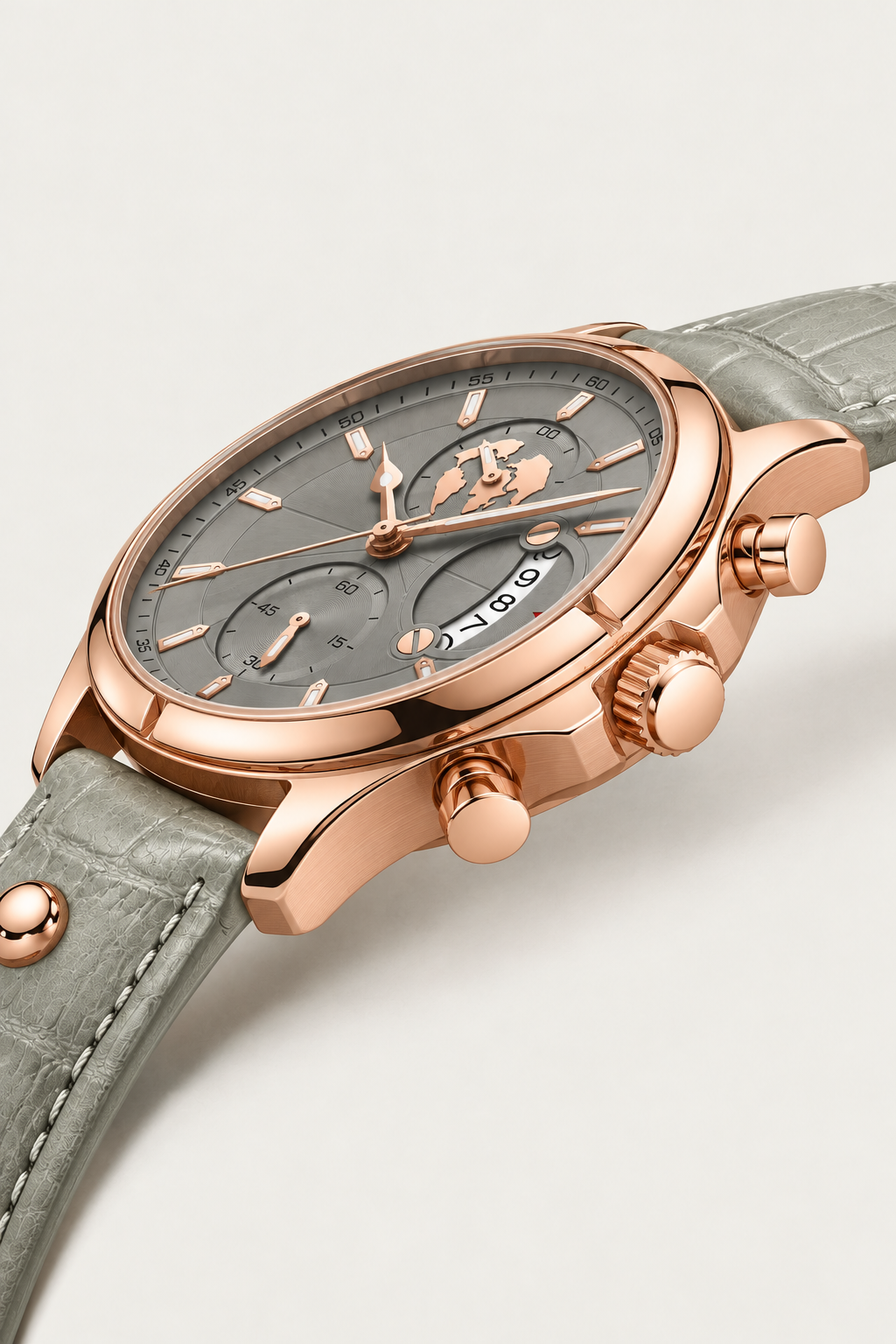Die Portofino Explorer Uhr Grau/Mint/Roségold