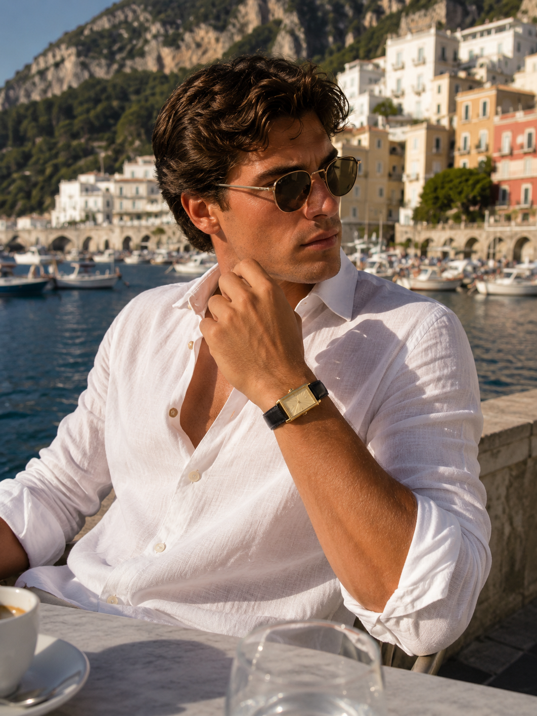 The Riviera Light Blue Rose Gold Bracelet