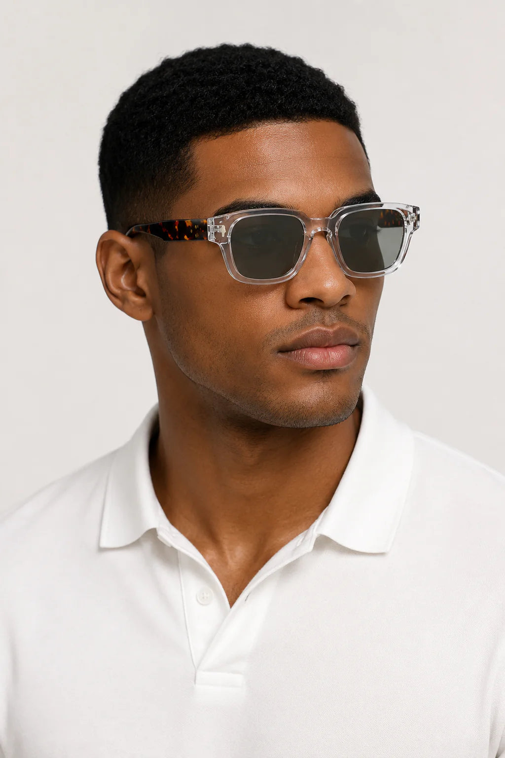 The Monopoli Transparent Leopard Sunglasses