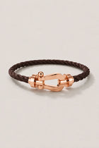 bracelet or rose marron foncé