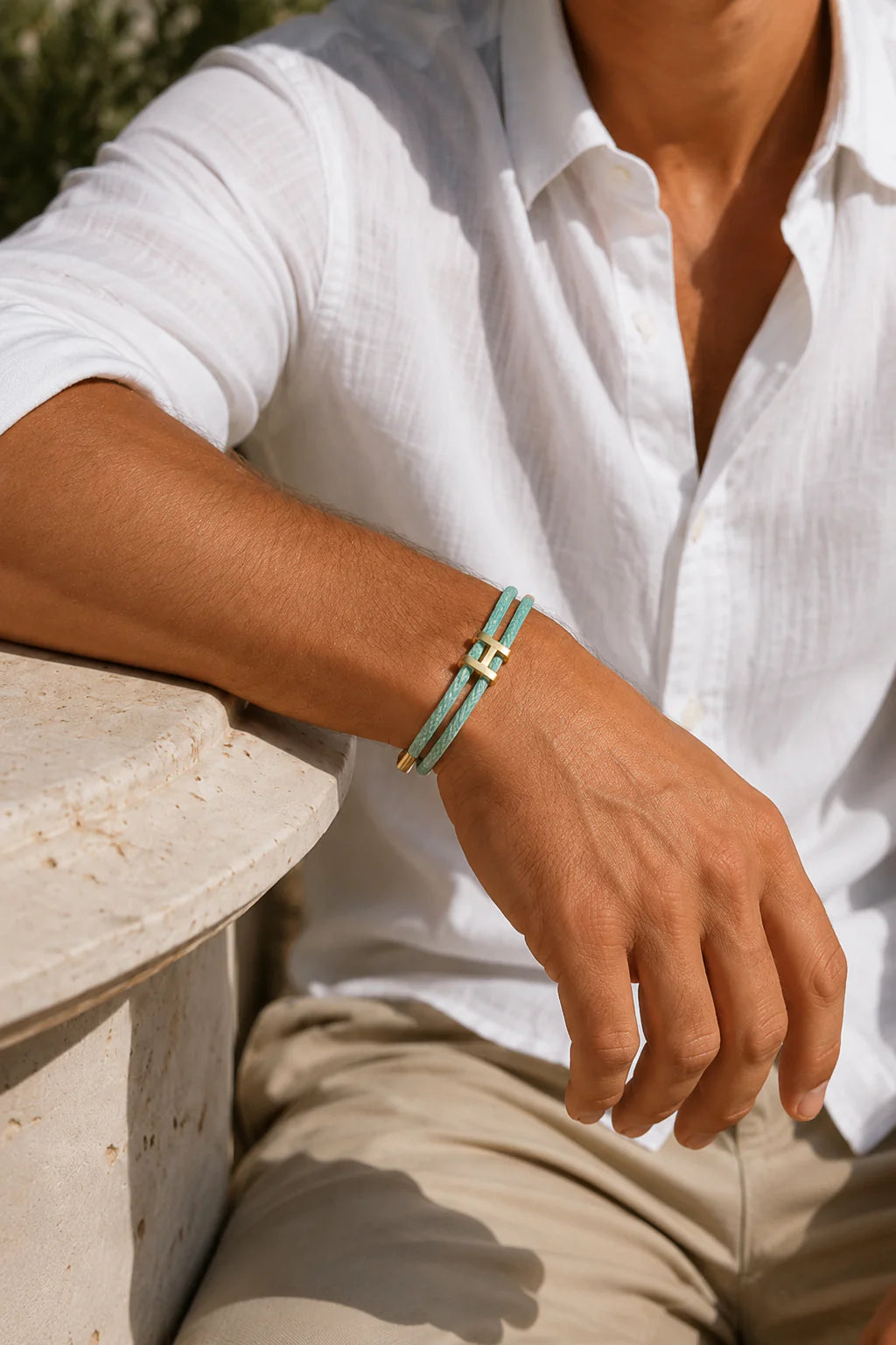Das Monaco Mint & Gold Armband