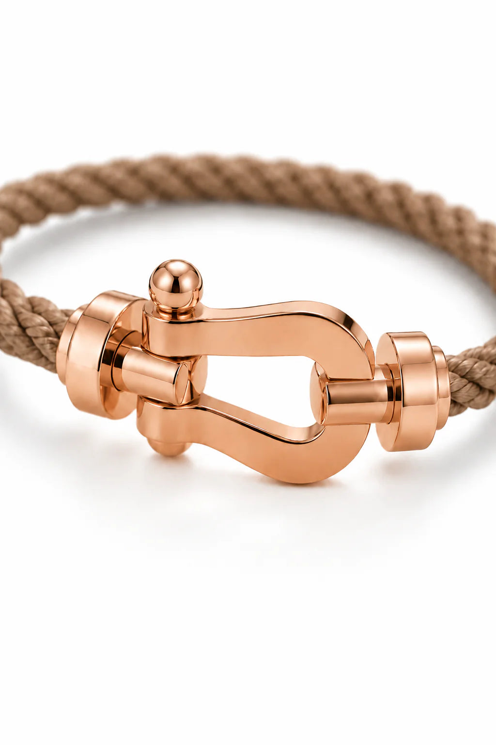 Das Riviera Beige Roségold Armband