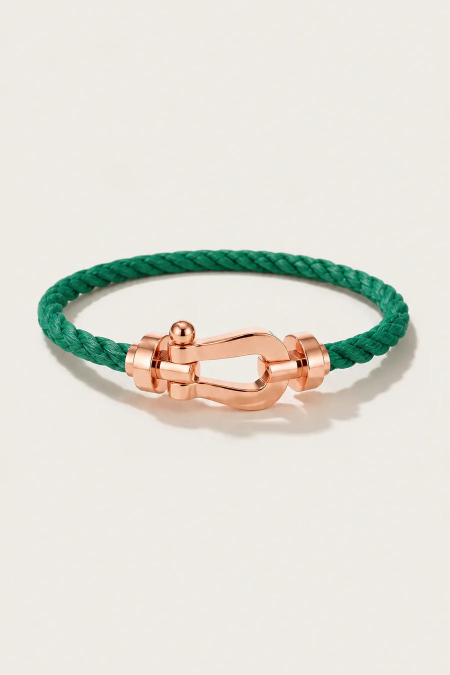 Le bracelet Riviera vert or rose