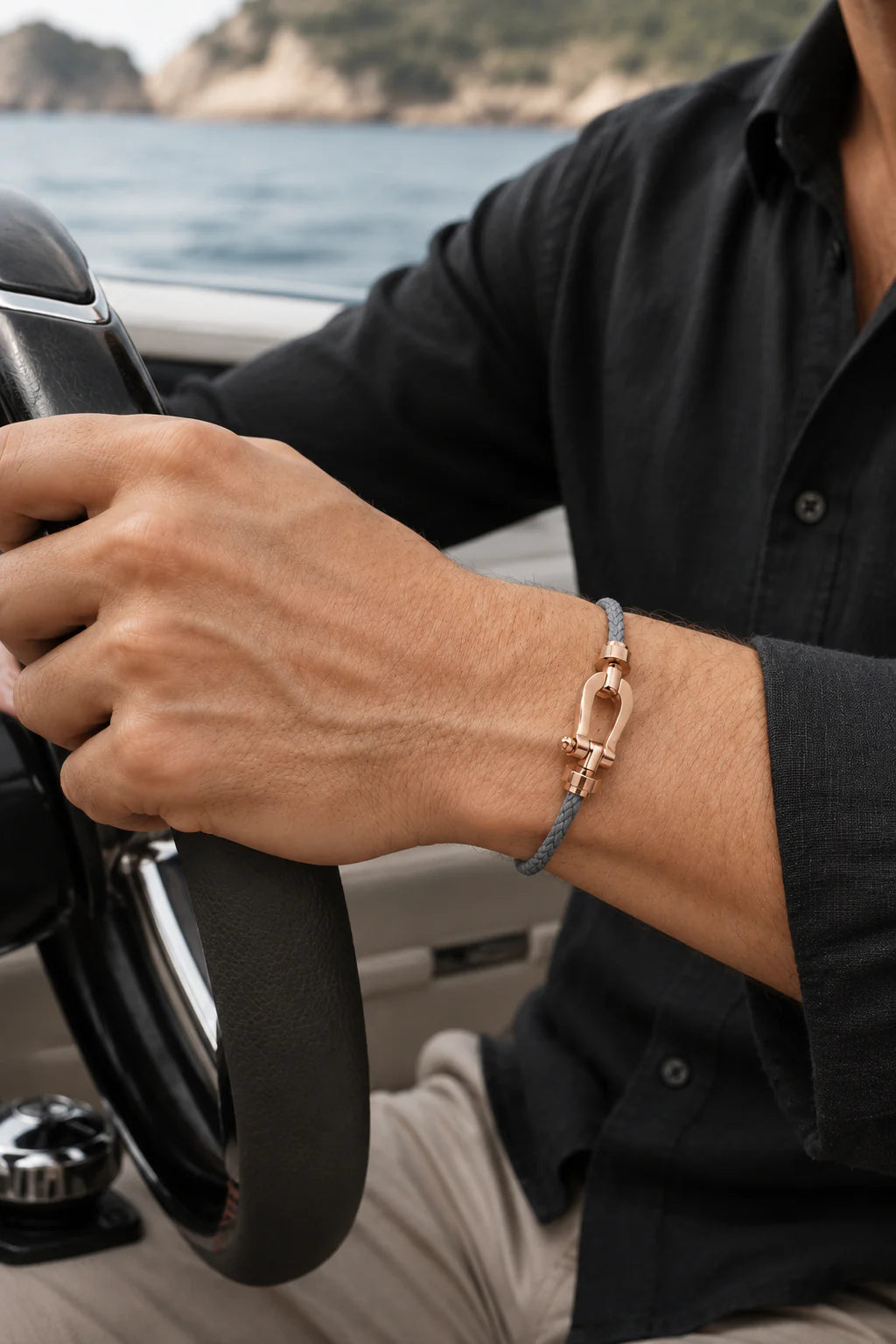 Das Riviera Grey Roségold Armband