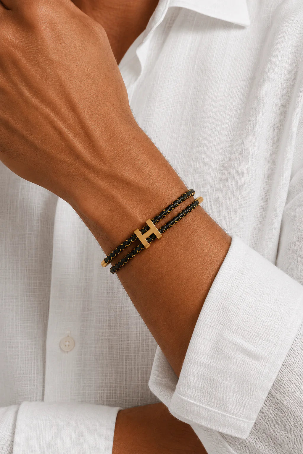Das Monaco Gold/Schwarz Armband