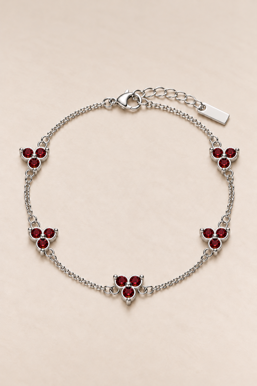 The Fortuna Red/Silver Bracelet