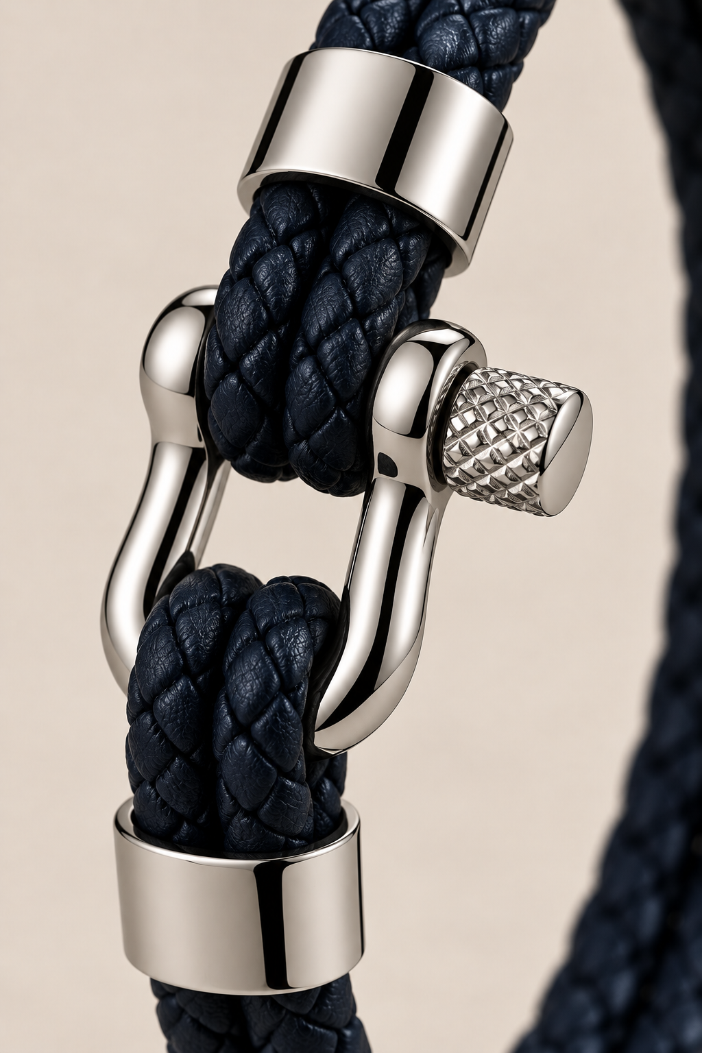 The Anchor Navy/Silver Bracelet