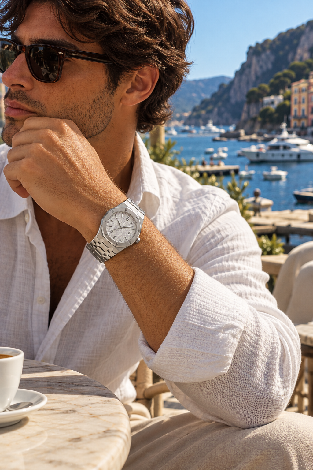 The Monaco Silver/Ice Watch