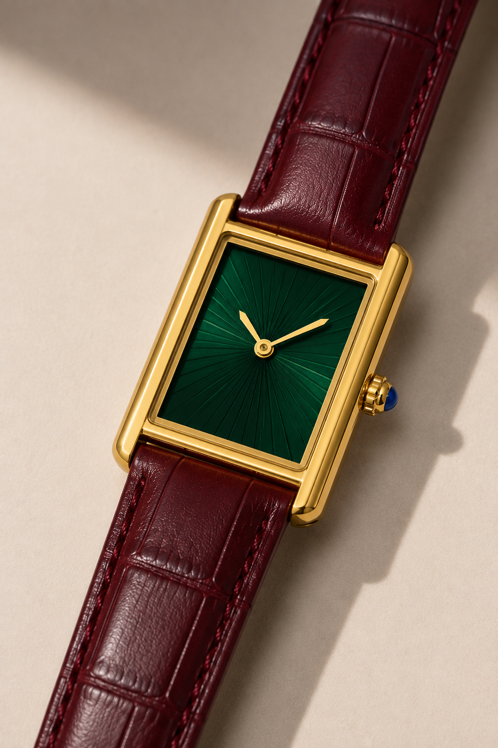The Riviera Bordeaux/Gold/Green Watch