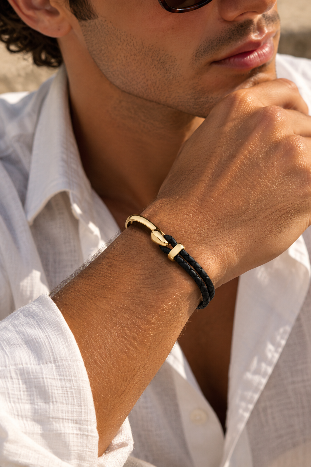 The Riviera Light Blue Rose Gold Bracelet