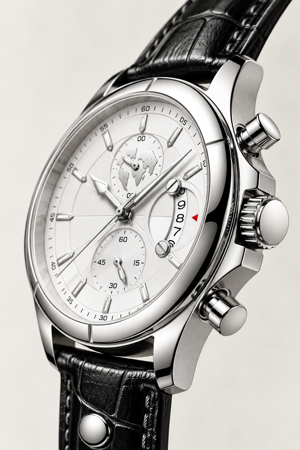 The Portofino Explorer Black/White/Silver Watch