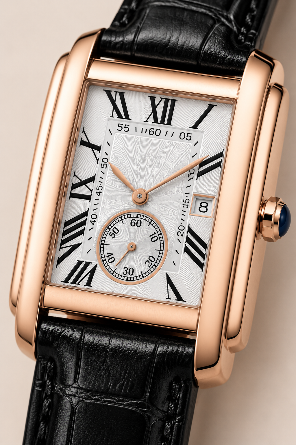 The Amalfi Black/Rose Gold Watch