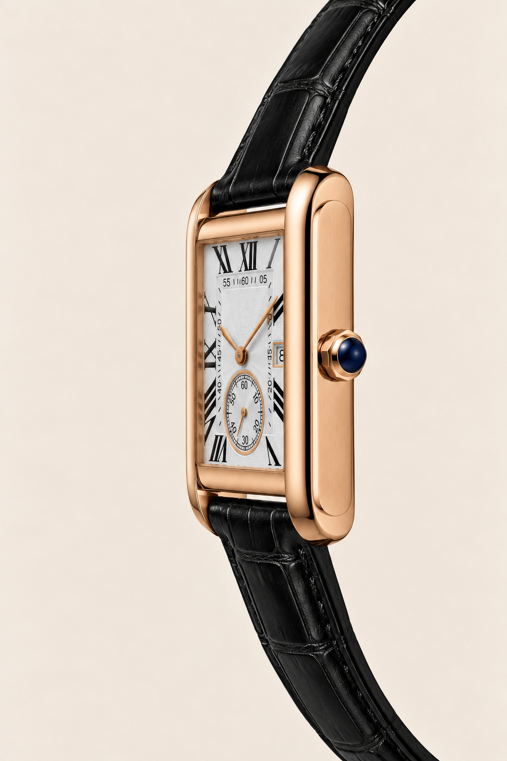 The Amalfi Black/Rose Gold Watch