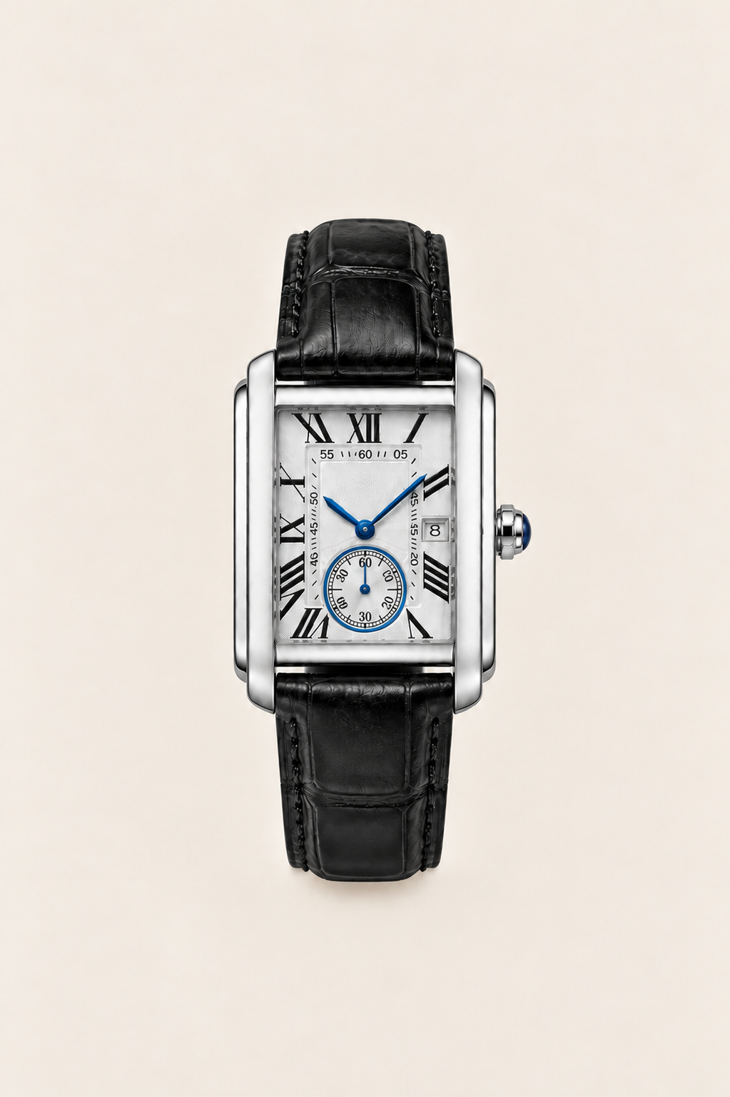Die Amalfi Uhr in Schwarz/Silber