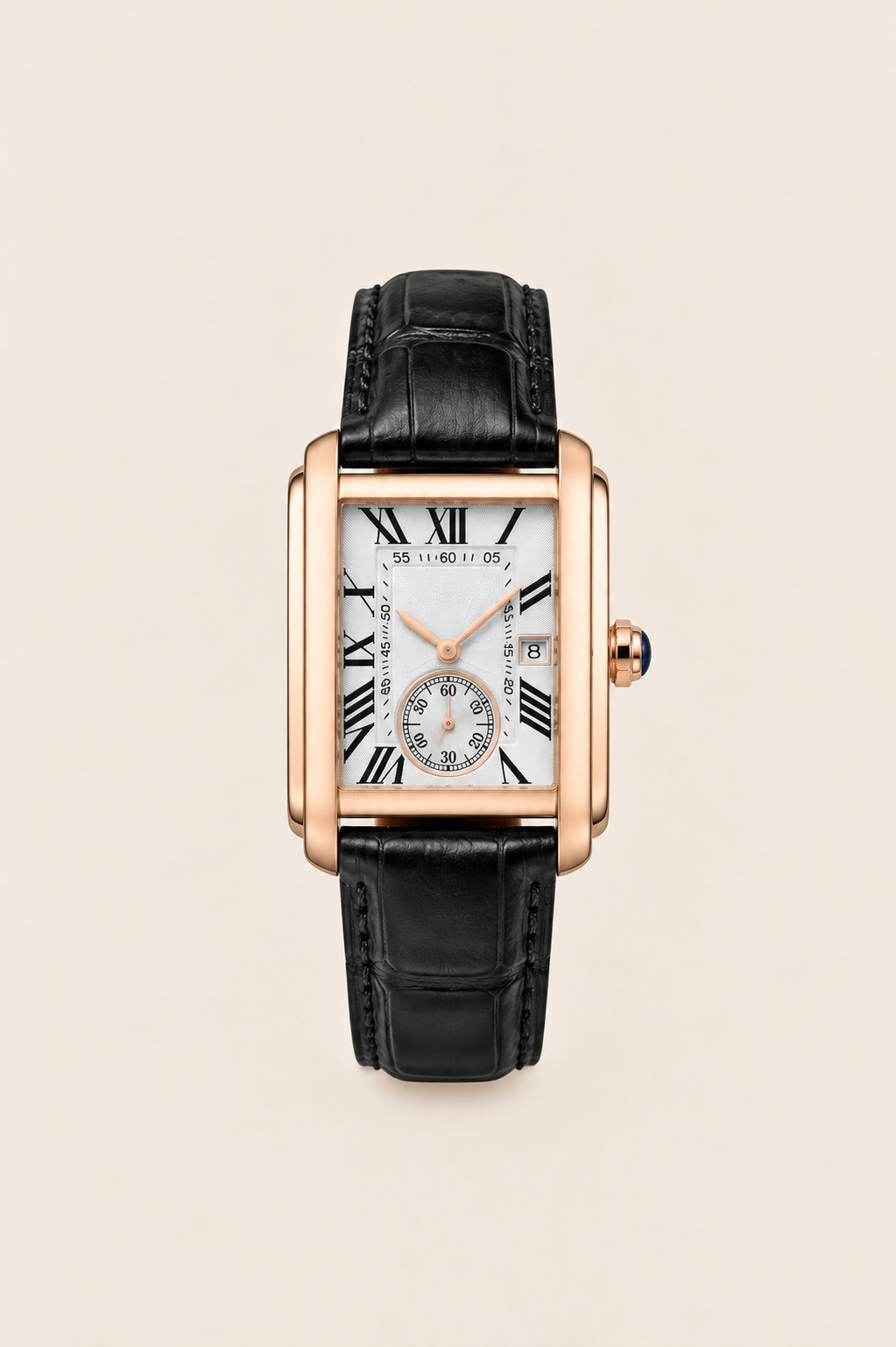 The Amalfi Black/Rose Gold Watch