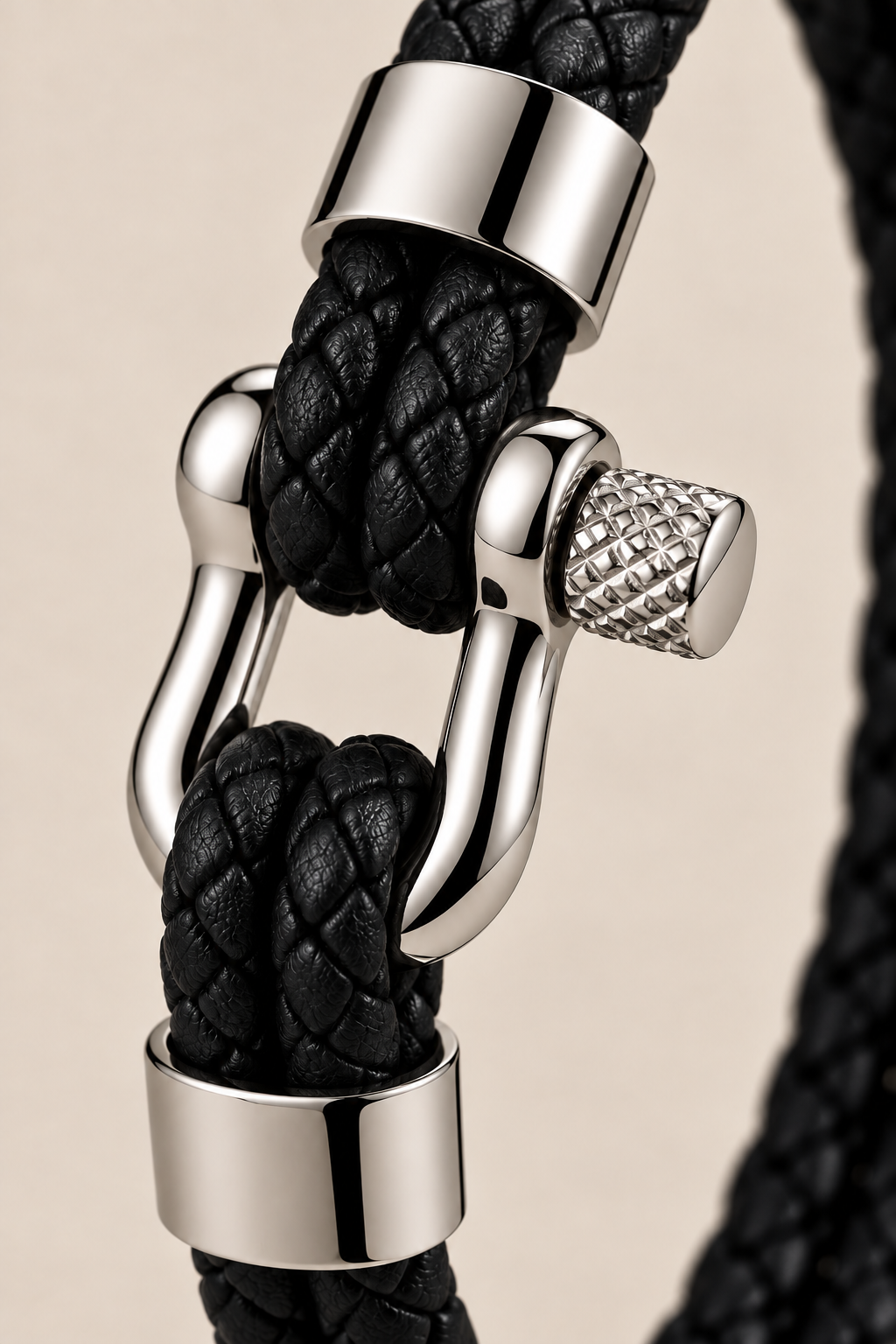 The Anchor Black/Silver Bracelet